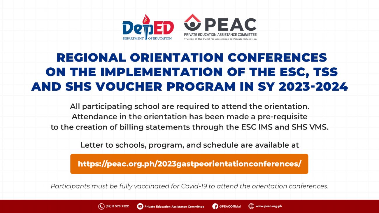 Regional Orientation Conferences on the implementation of ESC, TSS, and