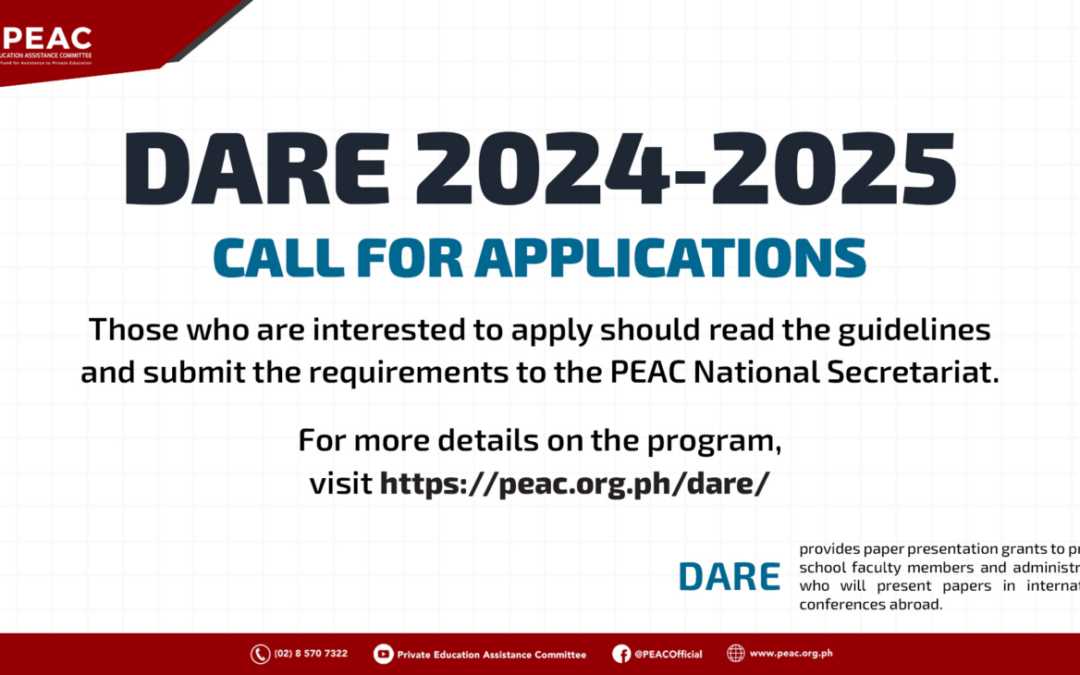 DARE call for applications for SY 2024-2025